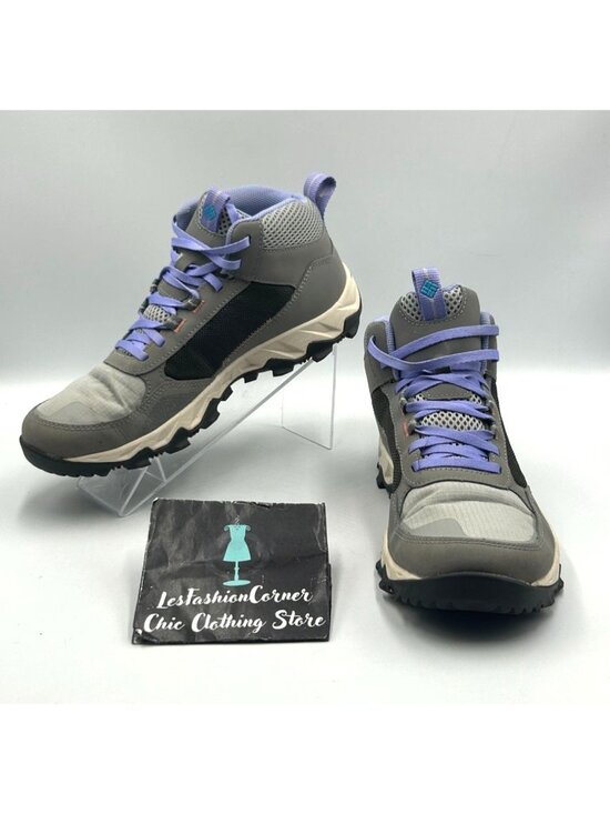 Columbia Shoes - Columbia Women's Gray Purple Mesh Flow Centre All-Terrain Hiking Boots Sz 9 3531